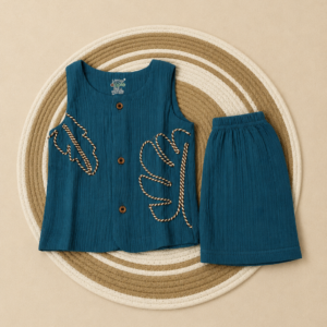 Double layer muslin co-ordset