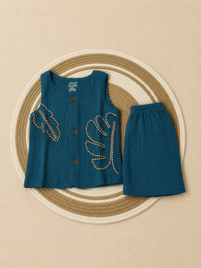 Double layer muslin co-ordset