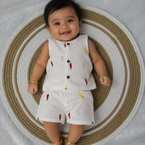Double Layer Muslin Jabla Set