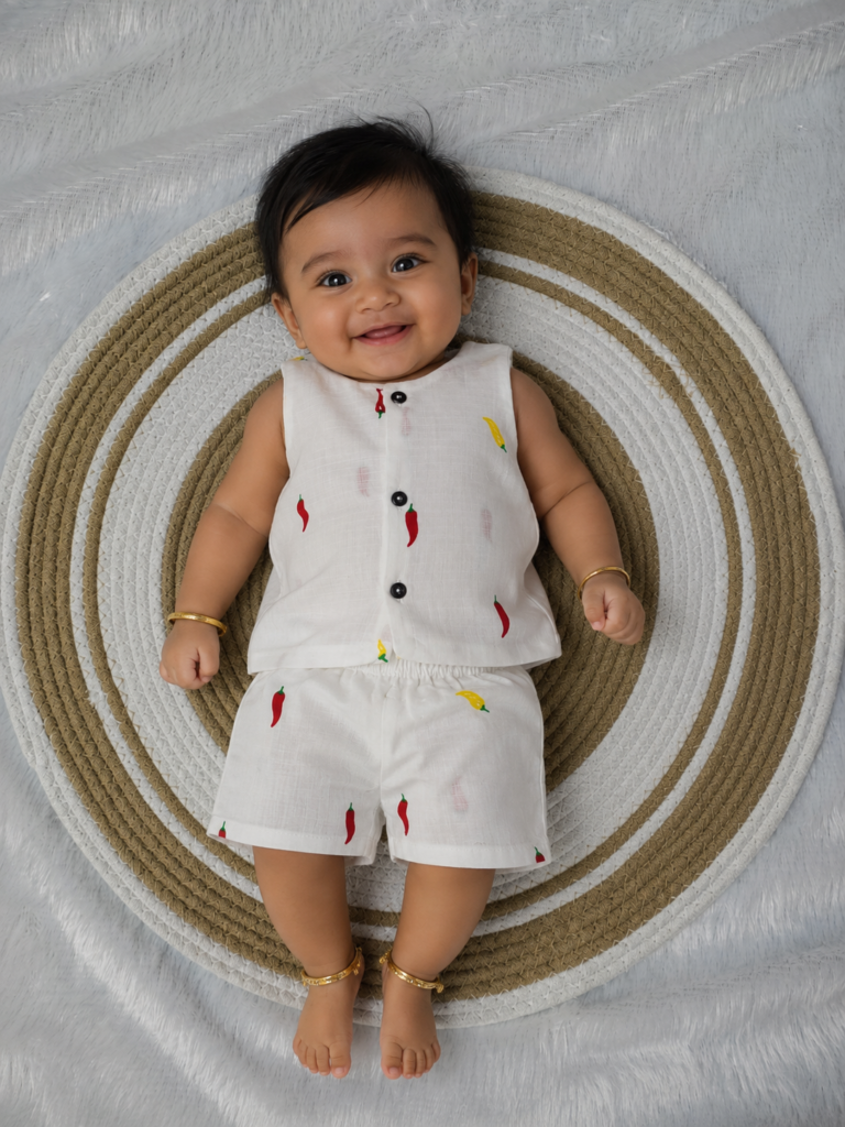 Double Layer Muslin Jabla Set