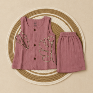 Double layer muslin co-ordset